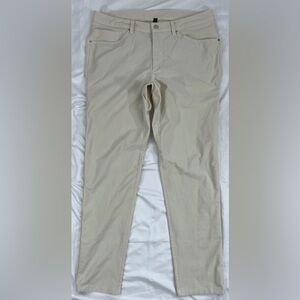 Lululemon Men’s Beige Abc Slim Fit Utilitech Pants 34/30